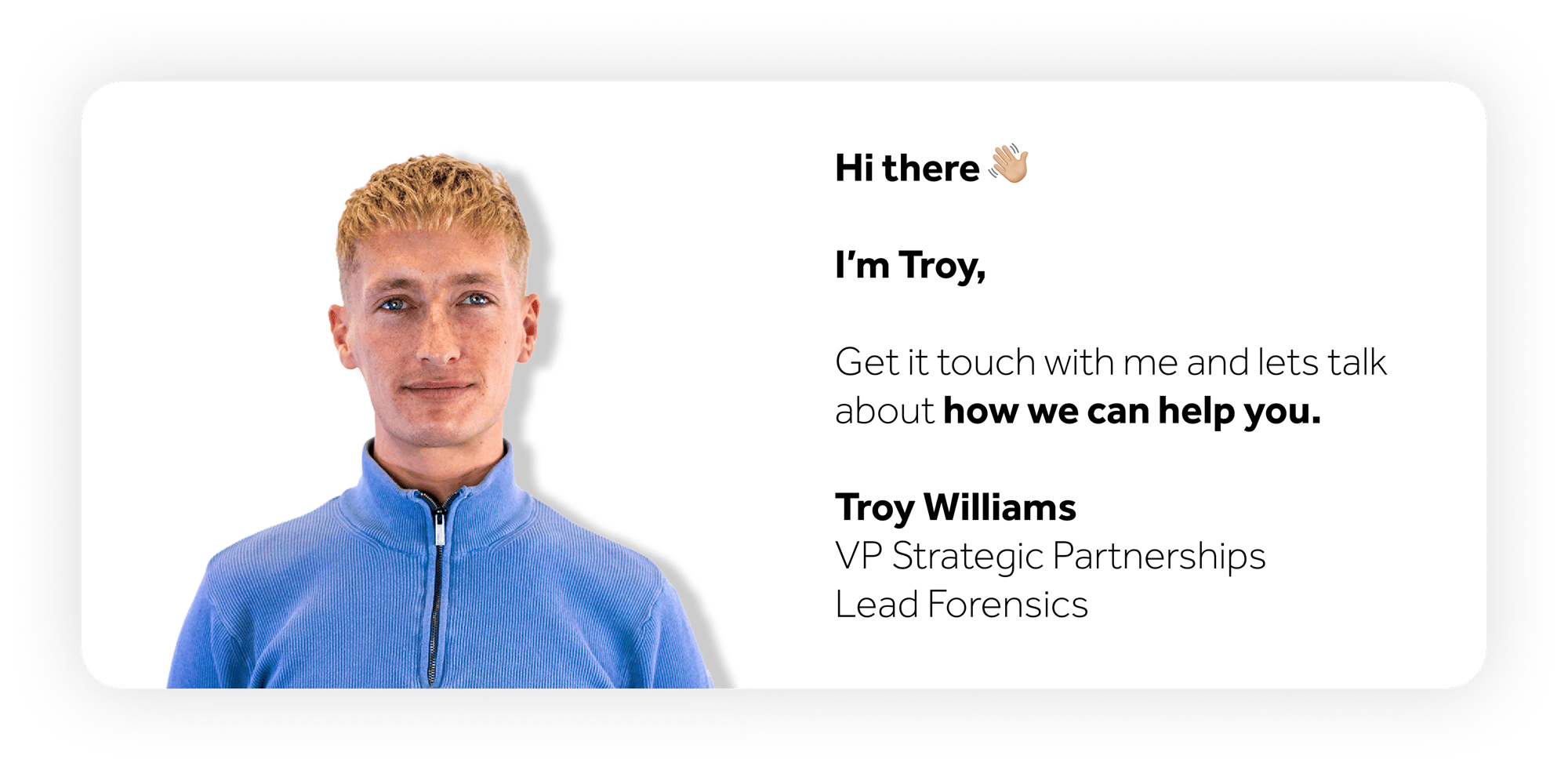 Troy Contact Card